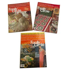 Vtg Family Circle Magazines Lot Of 3 1973 1976 & 1979 Crochet Sewing Patchwork